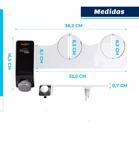 Adaptador Bidet Wc Ajustable Instalación Sencilla