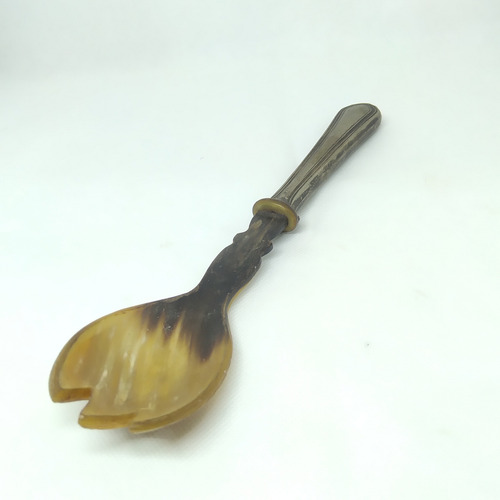 Set Cuchara Y Tenedor Para Ensalada De Alpaca Y Asta De Vaca (Usado)