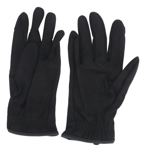Guantes De Equitación Para Hombre Y Mujer, 1 Par, Negros, An