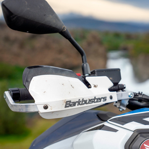 Cubre Puños Aluminio Aprilia Tuareg 660 - Blanco/negro