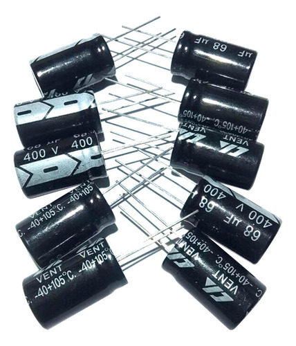 10 Condensadores Electrolíticos De Aluminio, 450 V, 16 X 25
