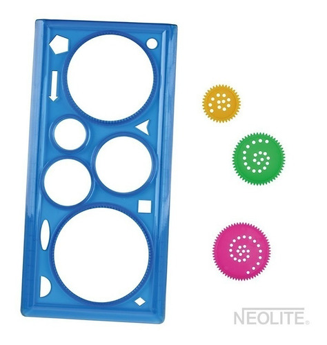 Espirógrafo Neolite De 20 Cm Con 3 Discos Dentados
