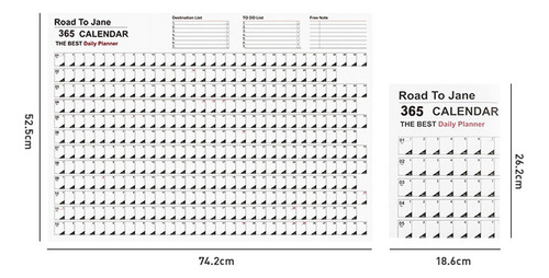 Planificador De Calendario De Pared Grande Para 2024: Anual