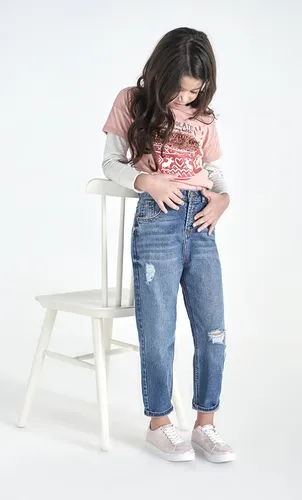 Mom jeans niña hot sale