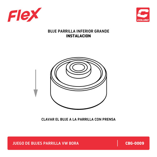 Imagen 5 de 9 de Faster Bujes Elastomero Vw Bora 1.8t Collino Parrillas Del