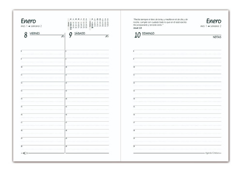 Agenda Cristiana 2021 - Tapa Dura (art. 1054) 15cm X 20cm
