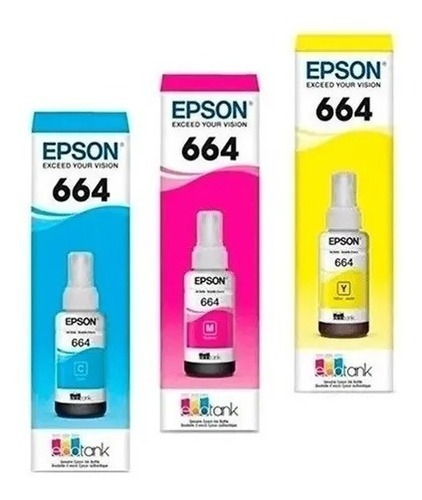 Pack Color Tinta Epson L210 L310 L380 L395 L396 L495 L575