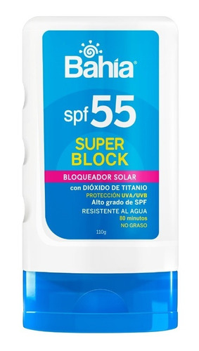 Bloqueador Bahía Super Block Spf55 110 G.