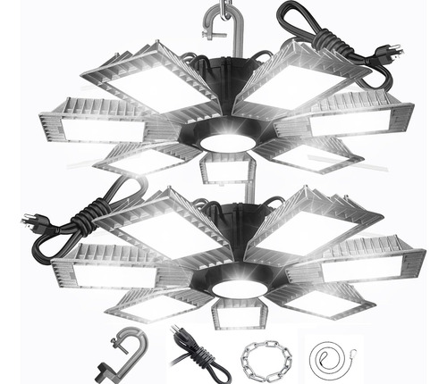 Paquete De 2 Luces Led De Alta Bahia De 250 W, 6500 K, Ajust