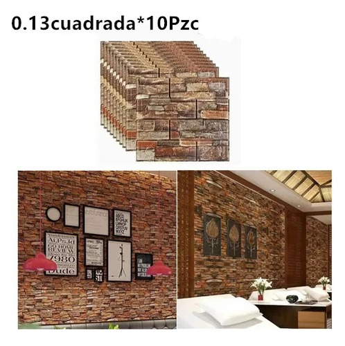 3d Pegatina Pared Patron Ladrillo Espuma Papel Tapiz 35*30cm