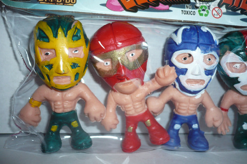 Luchador Muñeco Mini Bobblehead Fhisman Juguete Lucha Libre