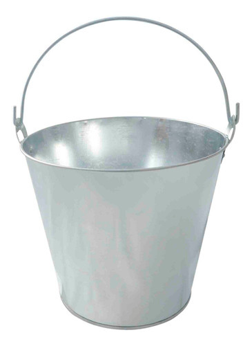 Balde De Gelo Redondo 7,6l Para Bebidas Metal Galvanizado