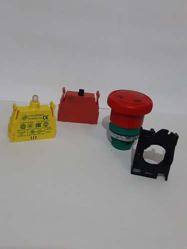 Boton Paro De Emergencia Iluminado Led 110v + Contacto Nc (Usado)