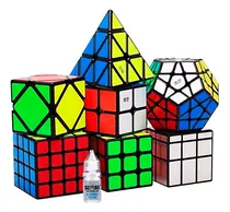 Comprar Paquete 7 Cubos Megaminx Pyraminx Espejo 2x2 3x3 4x4 Qiyi