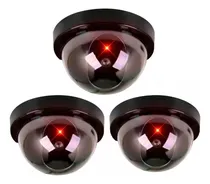 Comprar Cámara Seguridad Falsa Domo X3 Luz Led Disuasiva Vigilancia