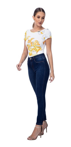 Imagem 1 de 6 de Calça Jeans Feminina Cintura Alta Lança Perfume