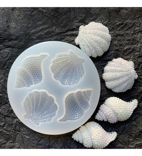 Molde De Silicona Con Forma De Concha De La Serie Ocean, 1 U