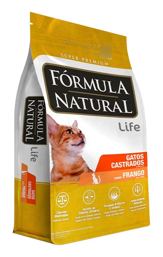Fórmula Natural Super Premium Life Gatos Castrados Sabor Frango 1kg