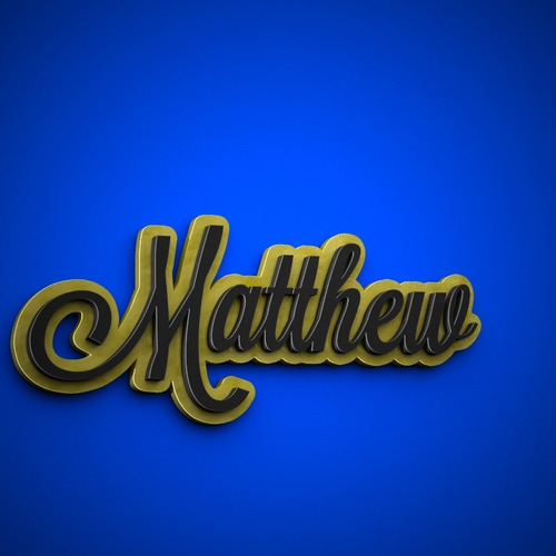 Matthew Letras De Mdf Doble Relieve Nombre Ya Pintado