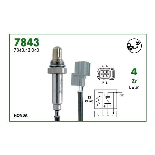 Sonda Lambda Civic 1.6 Vti 1991 A 2001 4 Cables