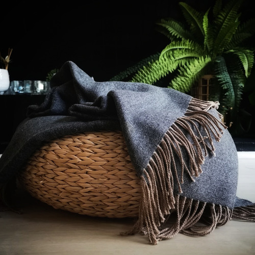 Manta De Alpaca Color Gris