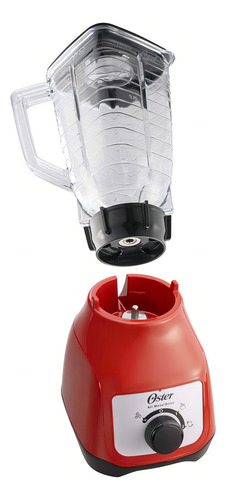 Licuadora Vaso Plastico 1.2 L/2 Vel Y Pulso 550w Boton Oster Rojo