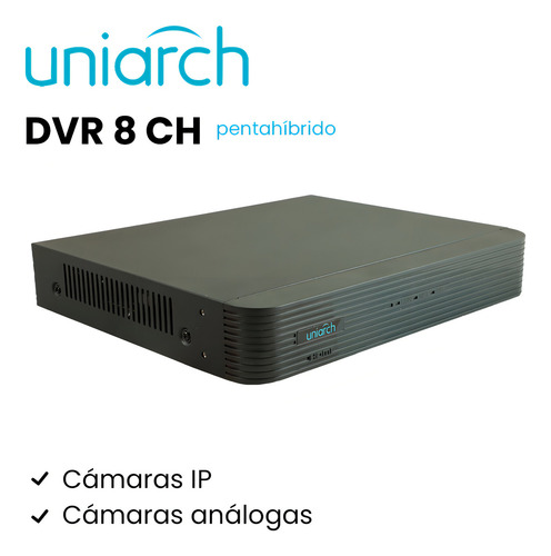 Uniarch Kit De Seguridad Kit-104fw-plus-6ccc 6 Cámaras Análogas Alta Definición Bullet 1080p 2mp Imagen A Color 24/7 Protección Exterior Ip67 Máxima Seguridad Fácil Instalación 104f Cctv