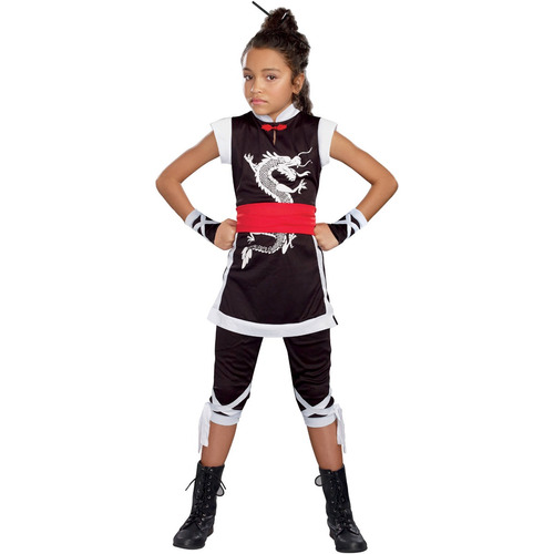 Disfraz Para Niña Kung Fu Talla M Halloween