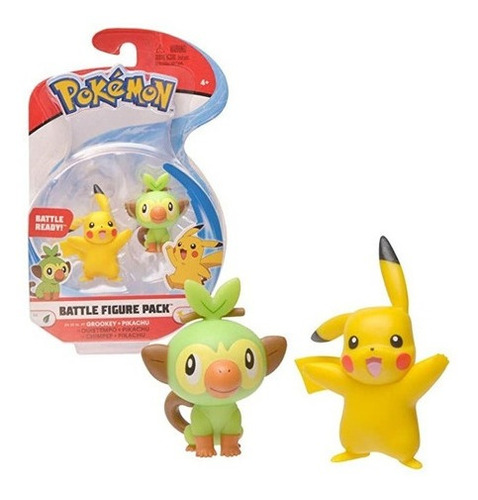 Pikachu 5cm Y Grookey 5cm Pokemon S4 Wicked Cool Toys Se