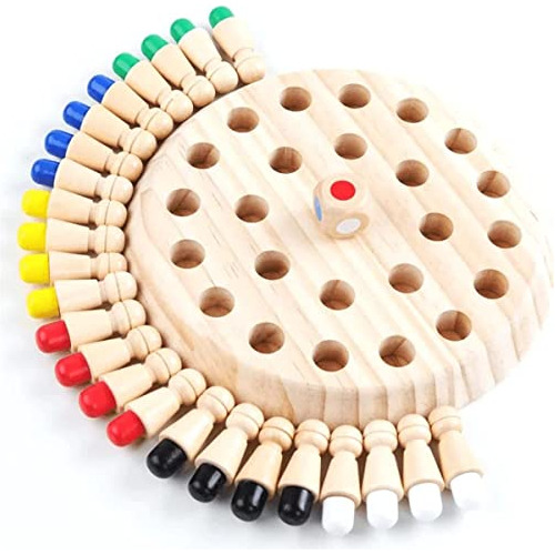 Wooden Memory Chess Juego, Wooden Memory Match Stick Sb7dw