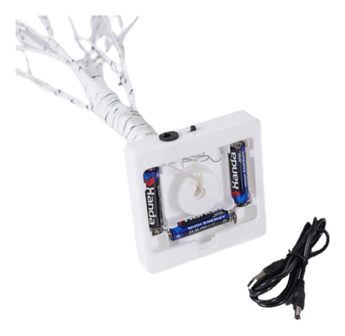 Árbol De Abedul Iluminado Alimentado Por Batería, 24 Led, Pa