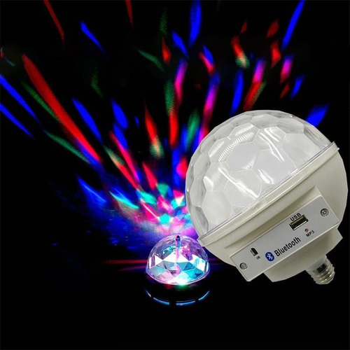 Bombillo Mp3 Usb Bluetooth Led Rgb Disco  E27 Control