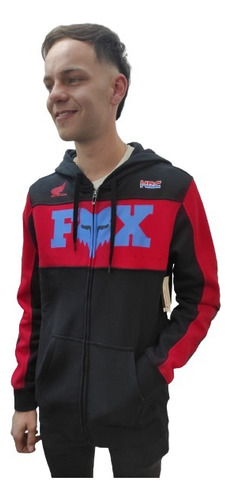 Campera Honda Fox Zip Fleece Original(t,xxl) -motordos