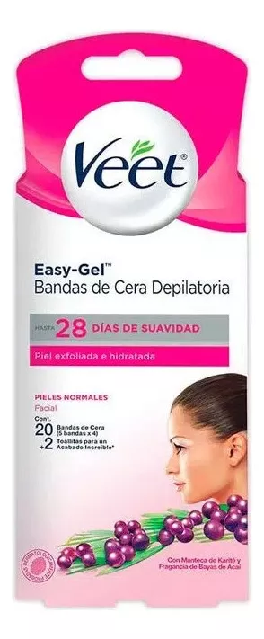 Segunda imagen para búsqueda de bandas depilatoria veet para rostro