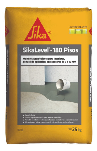 Autonivelante De Pisos Sikalevel-180-pisos Sika 25kg