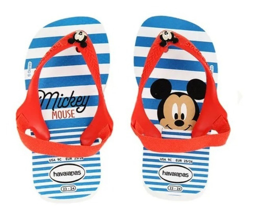 Ojota Havaiana New Baby Disney Blanco/rojo Abc Dep