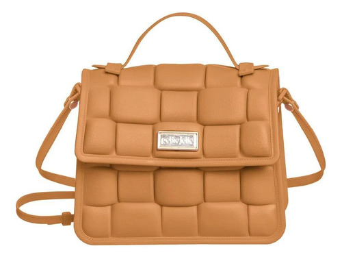 Bolsa Petite Jolie Feminina Transversal Vic De Lado Caramel