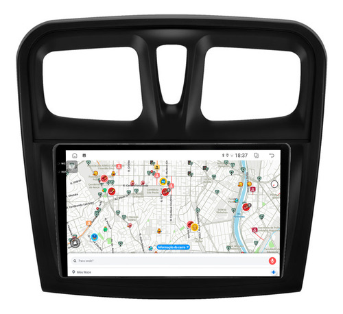 Multimidia Logan 15/19 9p Octacore Carplay 6gb 128gb Tpros