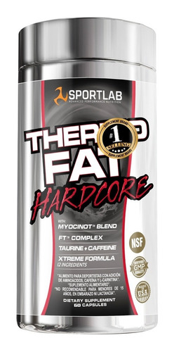 Quemador De Grasa - Thermo Fat Hardcore 120 Caps - Sportlab