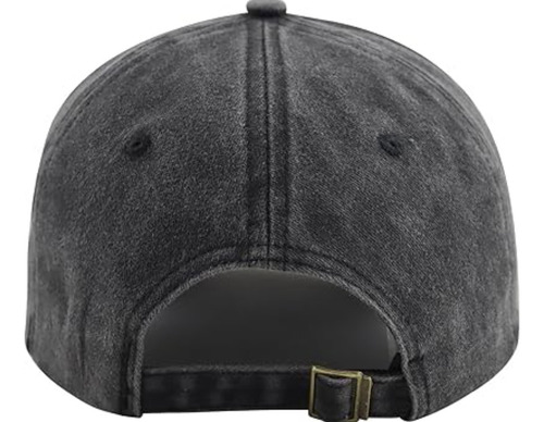 Gorra Lisa Vintage Gabardina 100% Algodón Premium Importada Negro Regulable Vintage