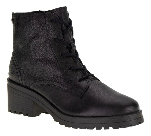 Bota Coturno Salto Grosso Feminino Bottero Couro 349101 Pret