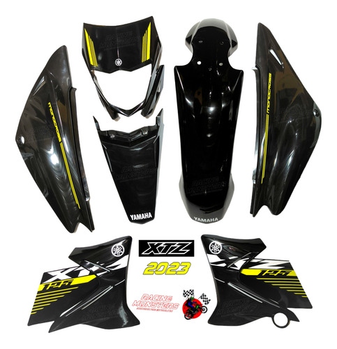 Kit Plástico Yamaha Xtz 125 Tapas Guardabarros 6p Y Calcas!