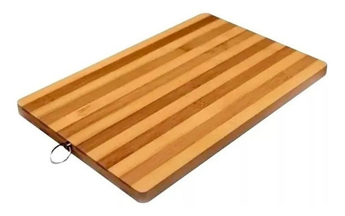 Tabla De Madera Picar Cortar Asado Grande Bambu Cocina 33,5