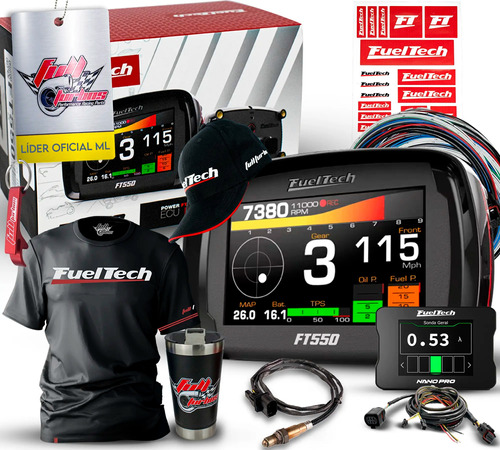 Fueltech Ft550 3m + Wideband Nano Pro 2m + Sonda Bosch 4.2