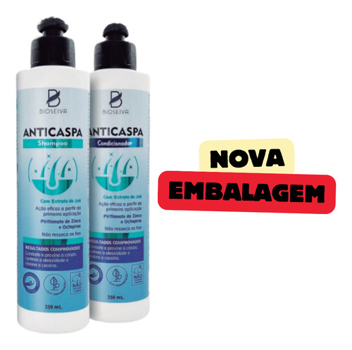 Kit Anticaspa Bioseiva Shampoo E Condicionador 250ml