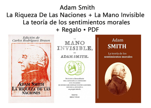 Adam Smith - 3 Libros Sobre Economía + Regalo