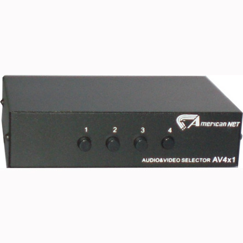 Imagen 1 de 3 de Selector Switch Audio Video Rca 4x1  4 Entradas Y 1 Salida