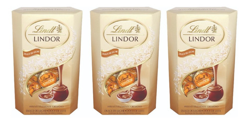 Lindt Lindor Bombones Dulce De Leche 200 Gr. X 3 Cajas