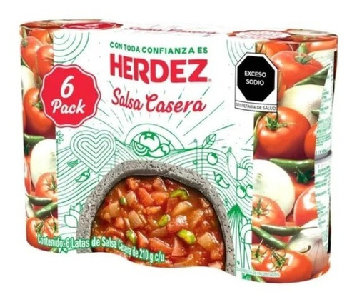 Salsa Casera Herdez Con 6 Piezas De 210 Grs