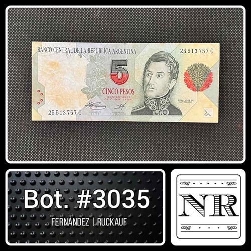 Argentina - 5 Pesos - Año 1997 - Bot. #3035 - F | R - Roseta